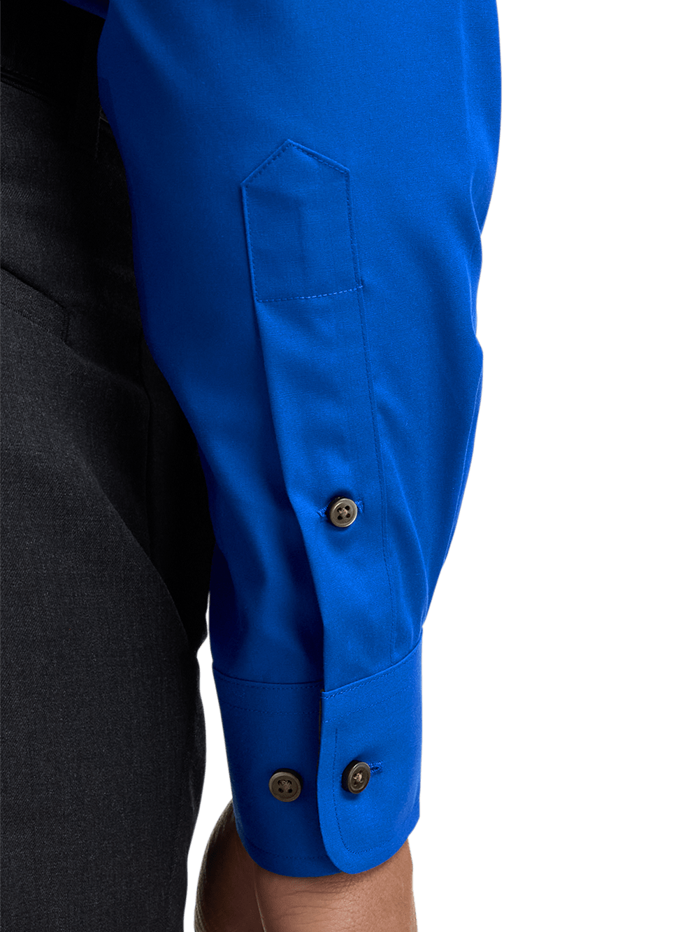 Alternate Image of Non-iron Cotton Solid Dress Shirt With Contrast Trim-3