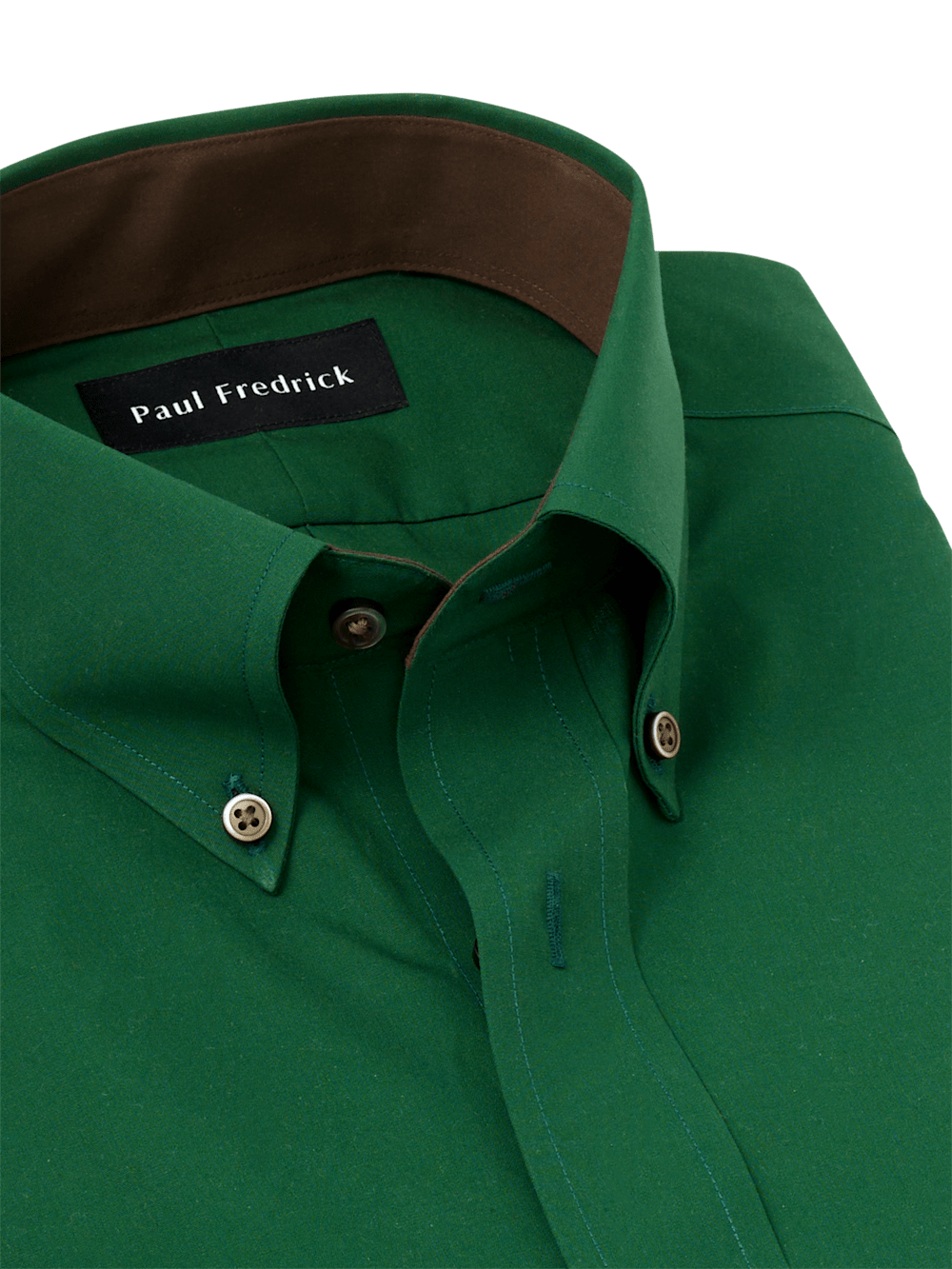 Alternate Image of Non-iron Cotton Solid Dress Shirt With Contrast Trim-6