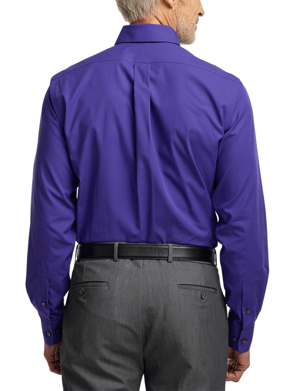 Alternate Image of Non-iron Cotton Solid Dress Shirt With Contrast Trim-4