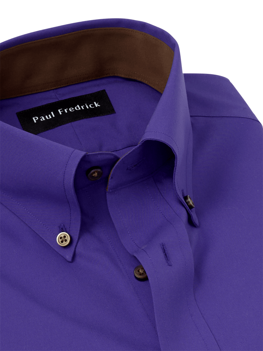 Alternate Image of Non-iron Cotton Solid Dress Shirt With Contrast Trim-6