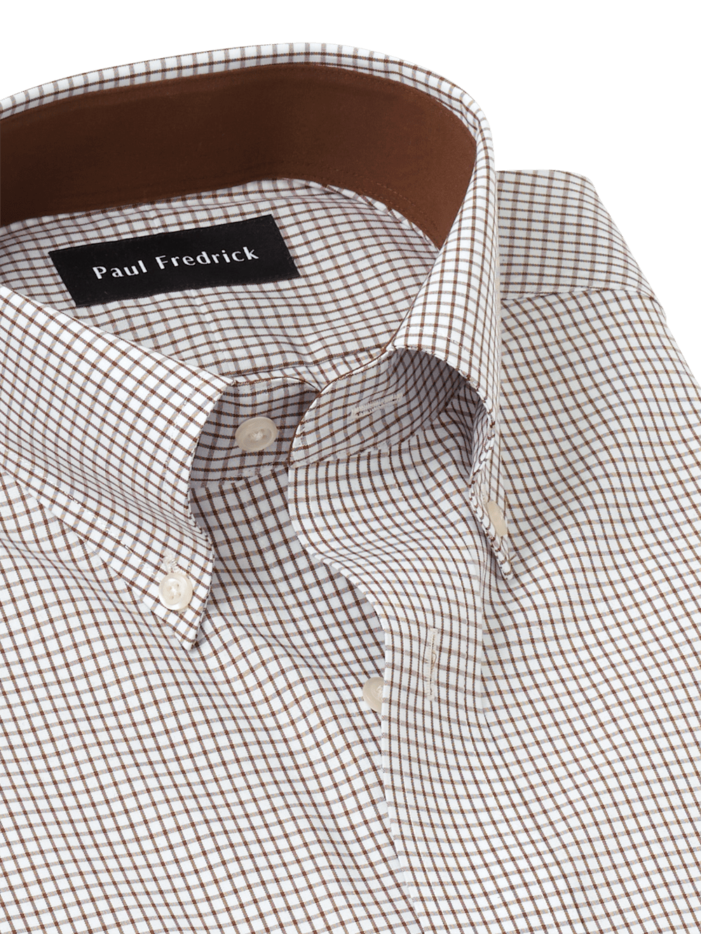 Alternate Image of Non-iron Cotton Check Dress Shirt With Contrast Trim-6