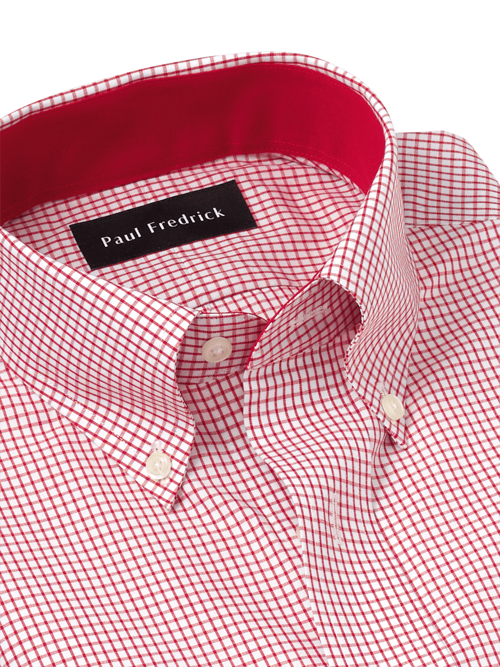 Alternate Image of Non-iron Cotton Check Dress Shirt With Contrast Trim-6