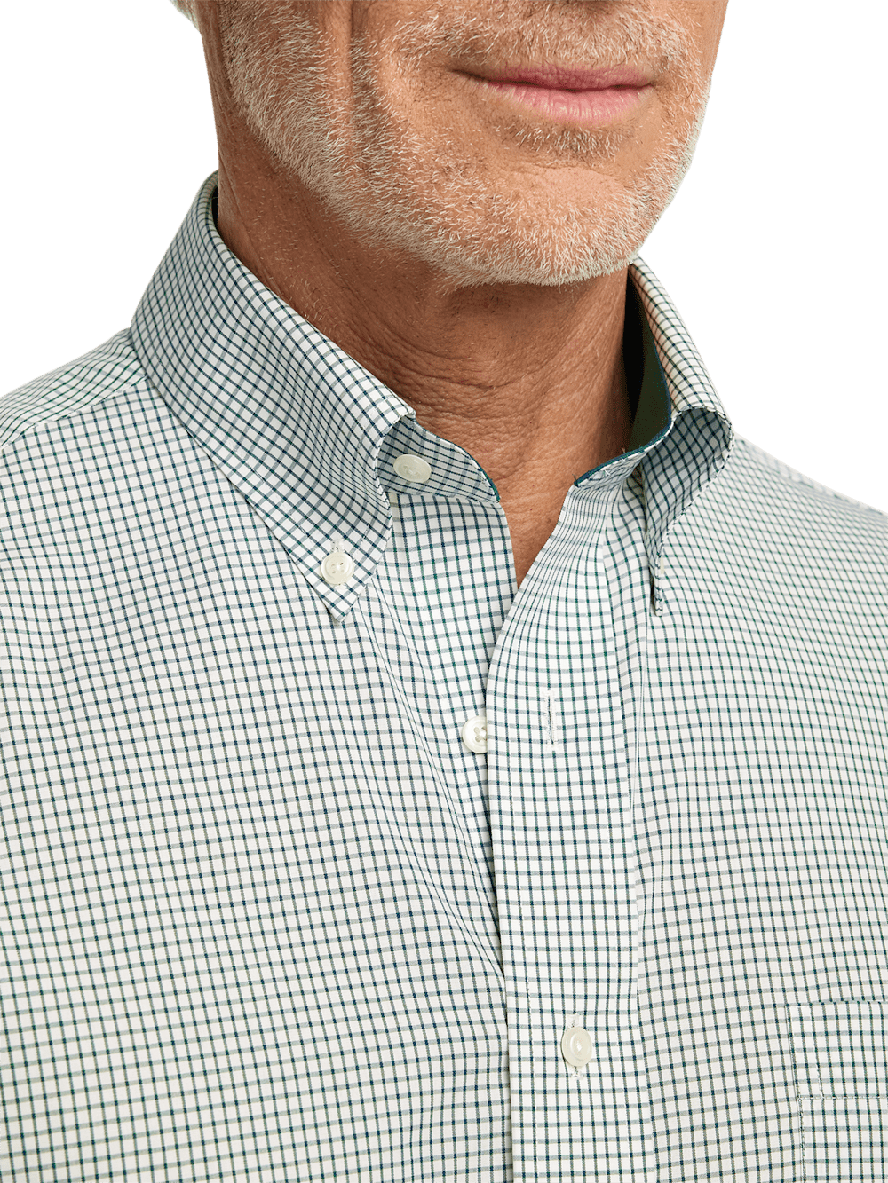 Alternate Image of Non-iron Cotton Check Dress Shirt With Contrast Trim-2