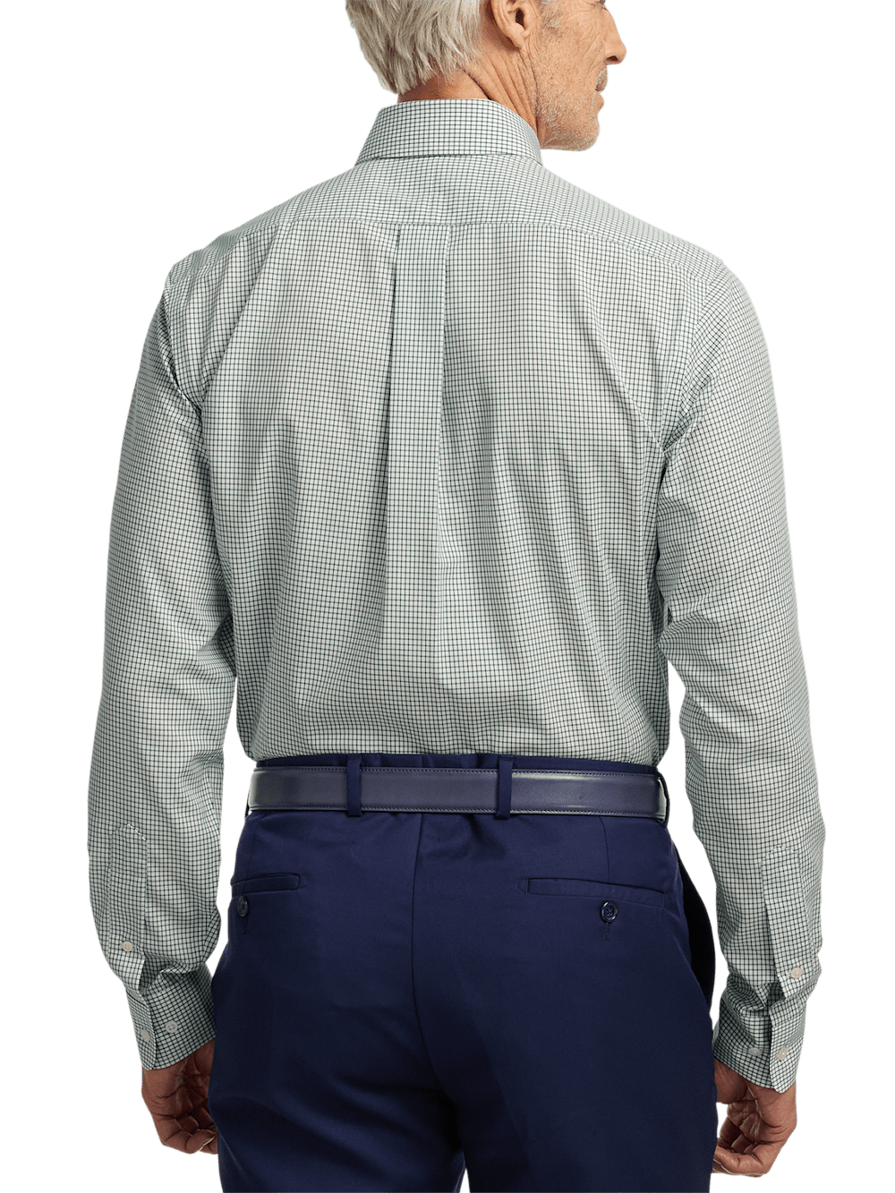 Alternate Image of Non-iron Cotton Check Dress Shirt With Contrast Trim-4