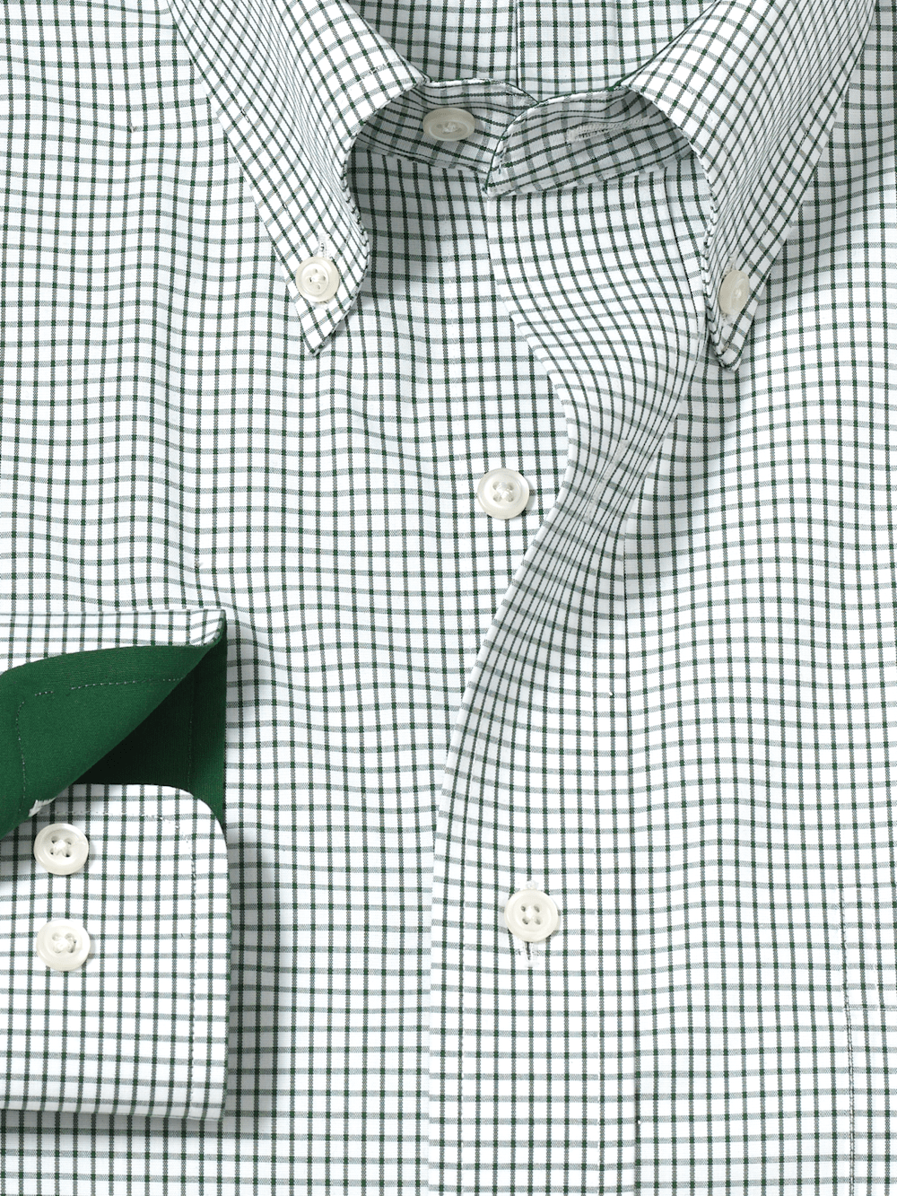 Alternate Image of Non-iron Cotton Check Dress Shirt With Contrast Trim-5