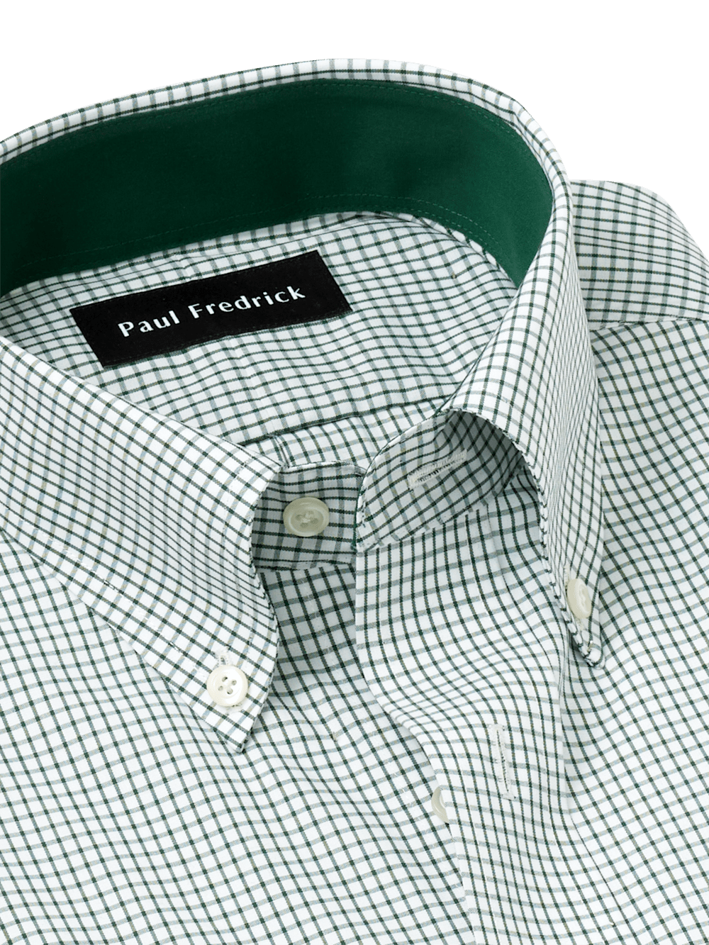 Alternate Image of Non-iron Cotton Check Dress Shirt With Contrast Trim-6