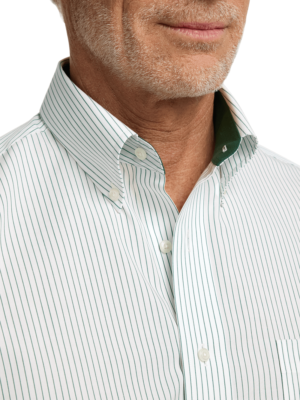 Alternate Image of Non-iron Cotton Stripe Dress Shirt With Contrast Trim-2