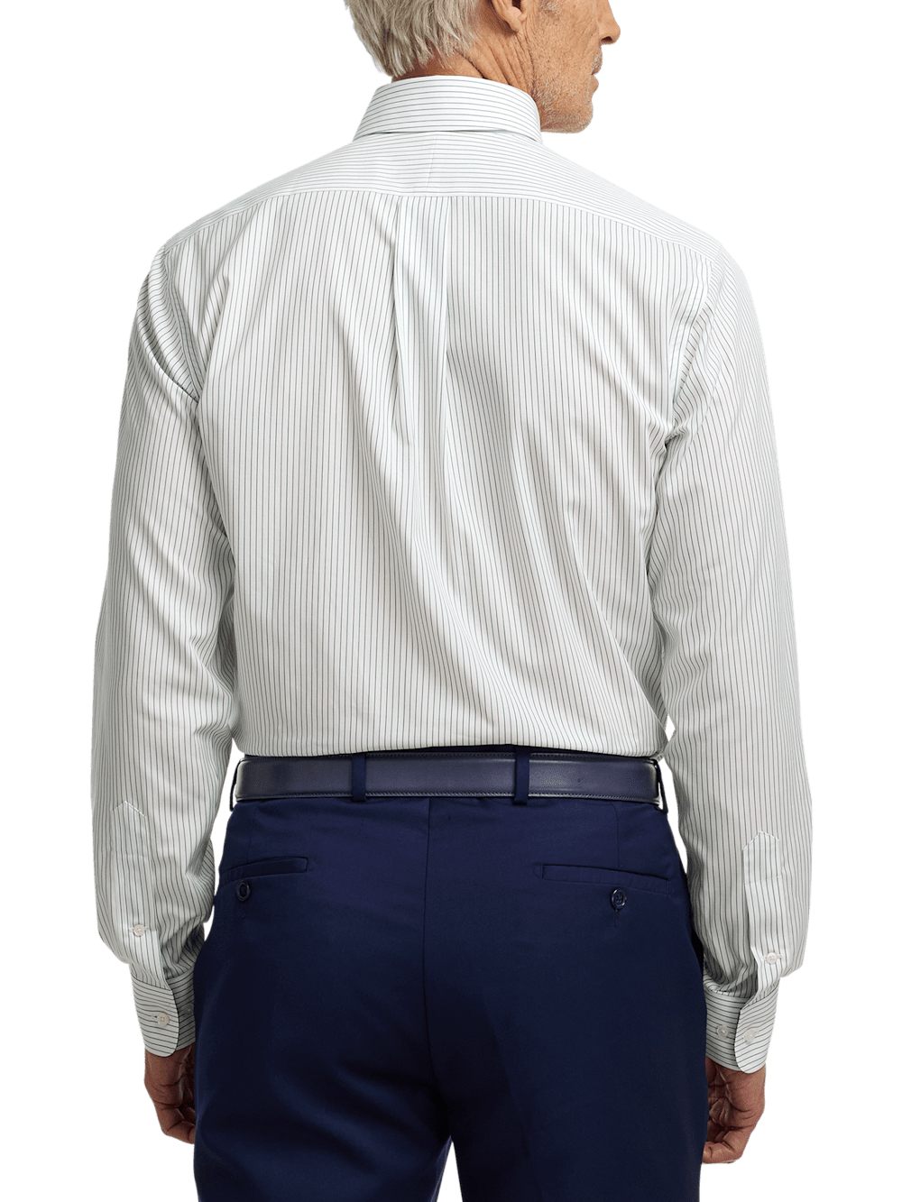 Alternate Image of Non-iron Cotton Stripe Dress Shirt With Contrast Trim-4