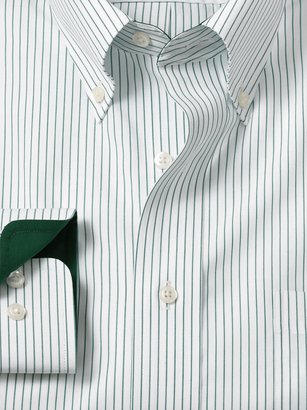 Alternate Image of Non-iron Cotton Stripe Dress Shirt With Contrast Trim-5