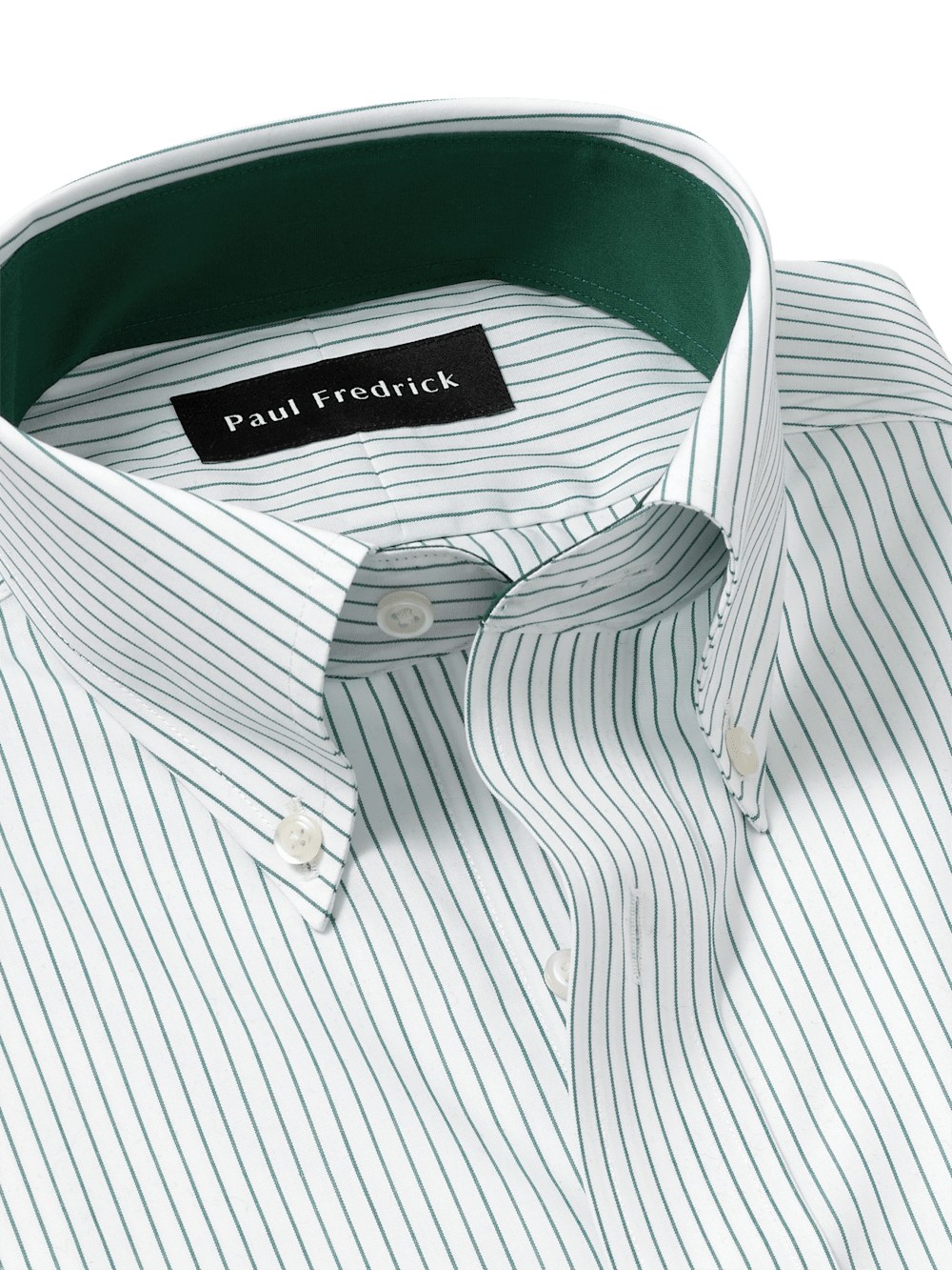 Alternate Image of Non-iron Cotton Stripe Dress Shirt With Contrast Trim-6