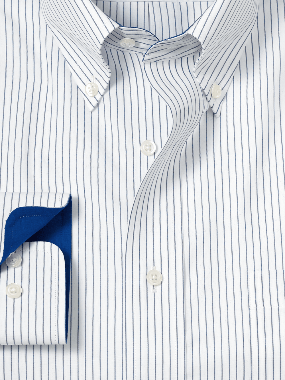 Alternate Image of Non-iron Cotton Stripe Dress Shirt With Contrast Trim-5