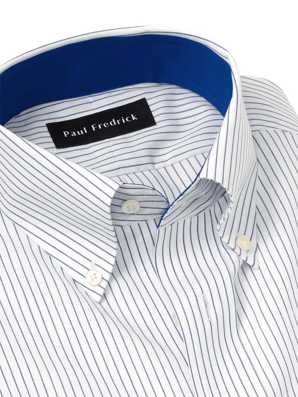 Alternate Image of Non-iron Cotton Stripe Dress Shirt With Contrast Trim-6