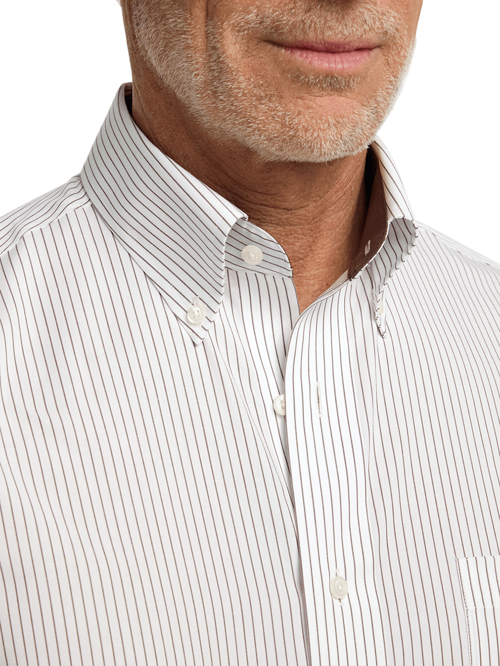 Alternate Image of Non-iron Cotton Stripe Dress Shirt With Contrast Trim-2