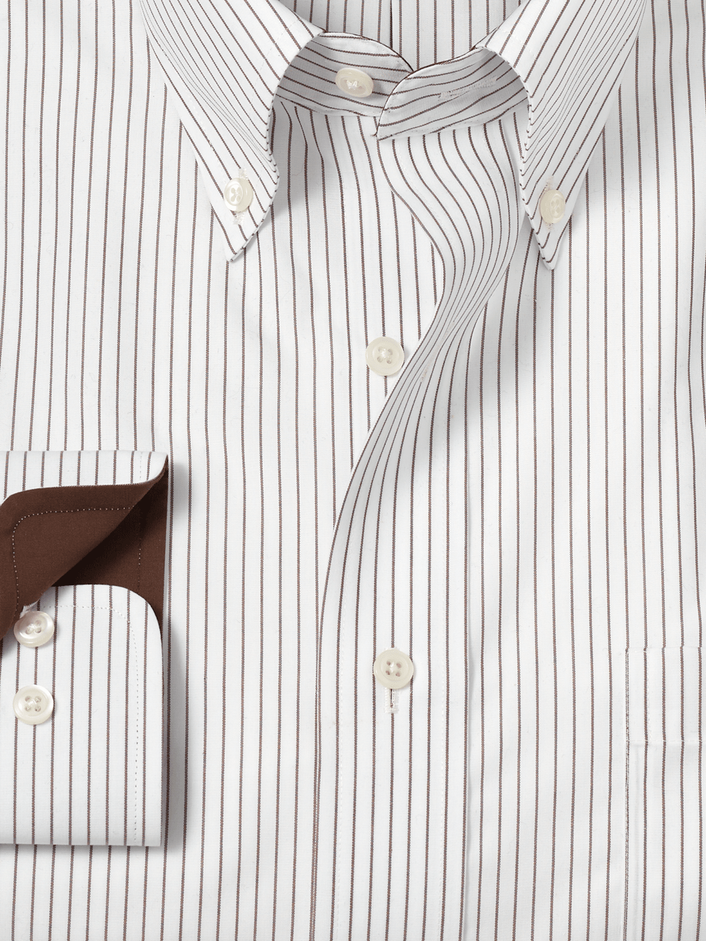 Alternate Image of Non-iron Cotton Stripe Dress Shirt With Contrast Trim-5