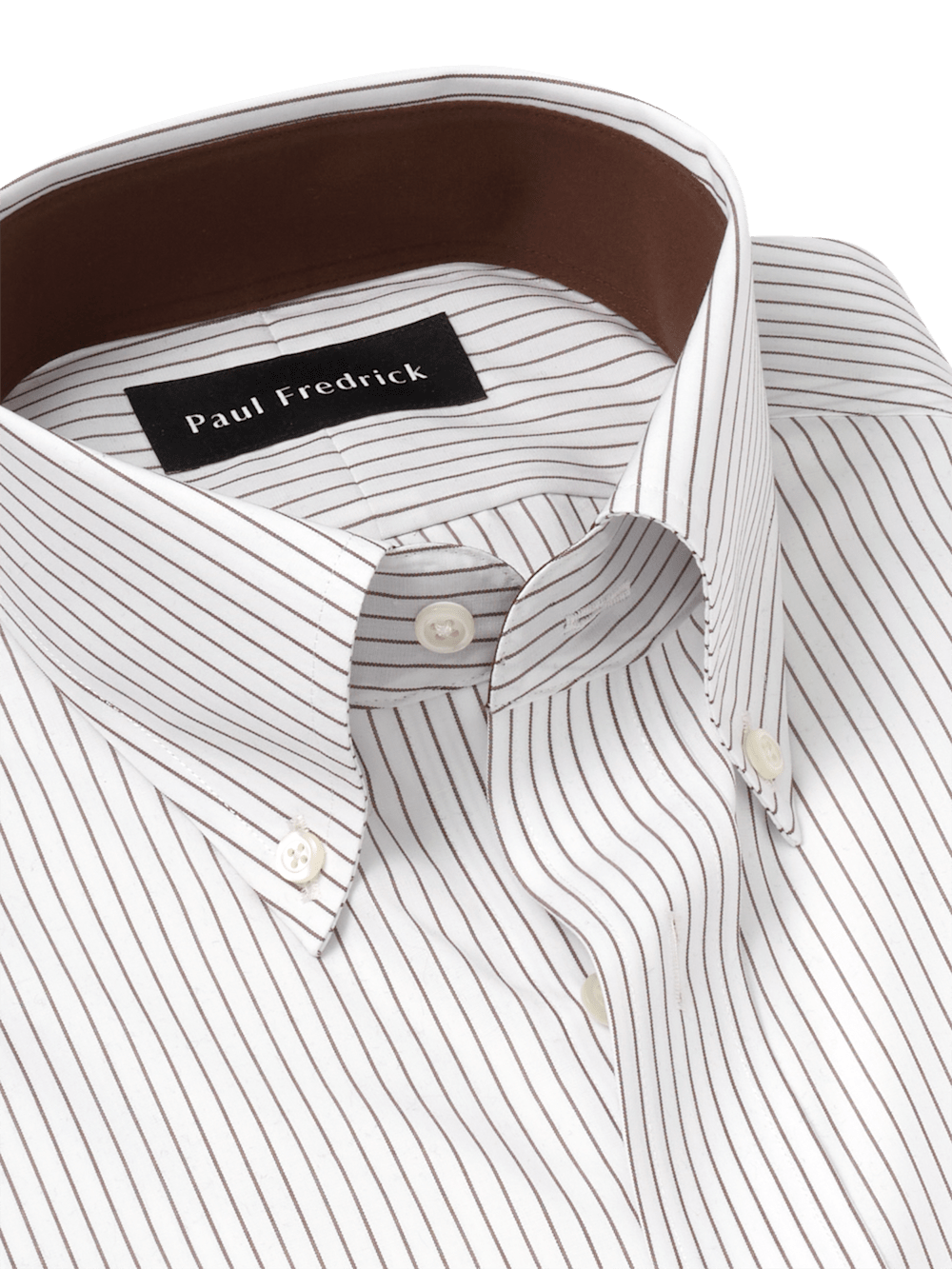 Alternate Image of Non-iron Cotton Stripe Dress Shirt With Contrast Trim-6