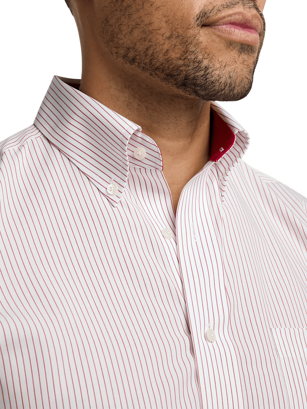 Alternate Image of Non-iron Cotton Stripe Dress Shirt With Contrast Trim-2