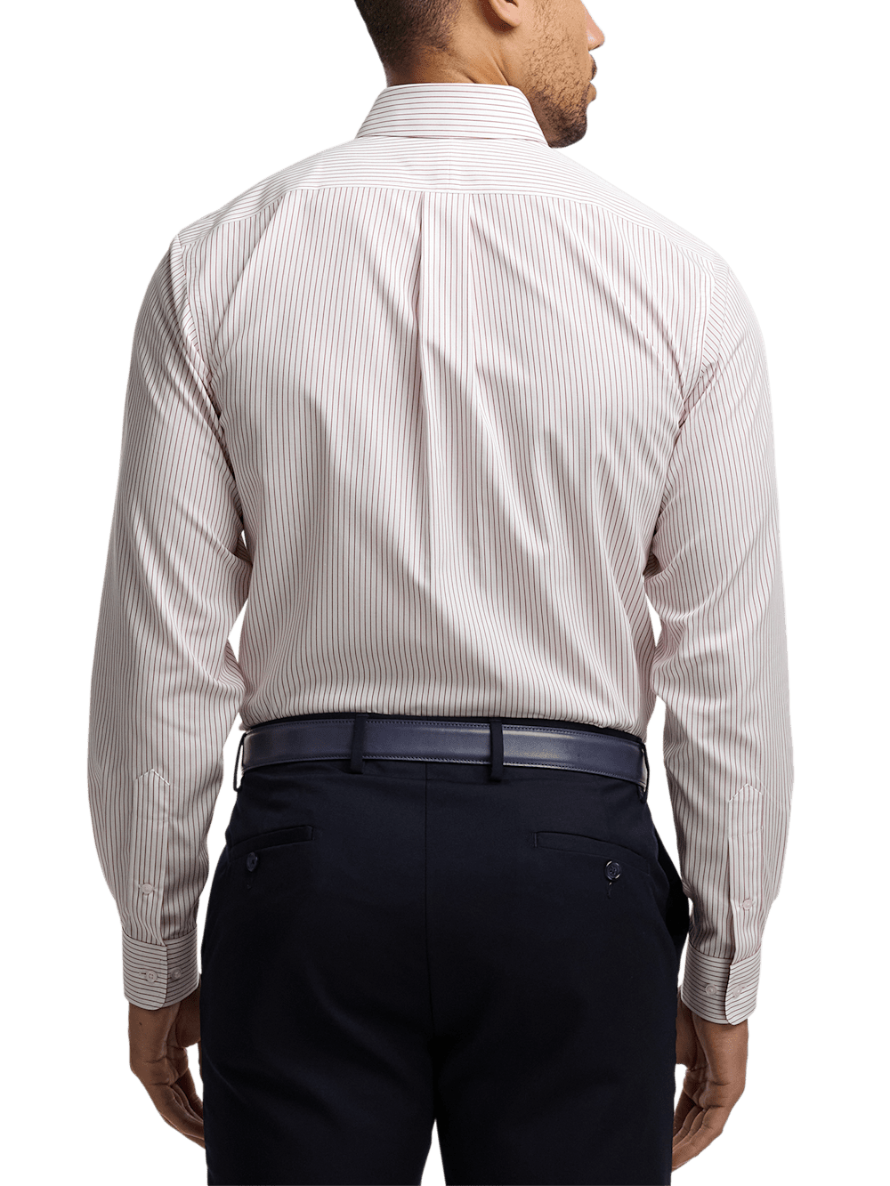 Alternate Image of Non-iron Cotton Stripe Dress Shirt With Contrast Trim-4