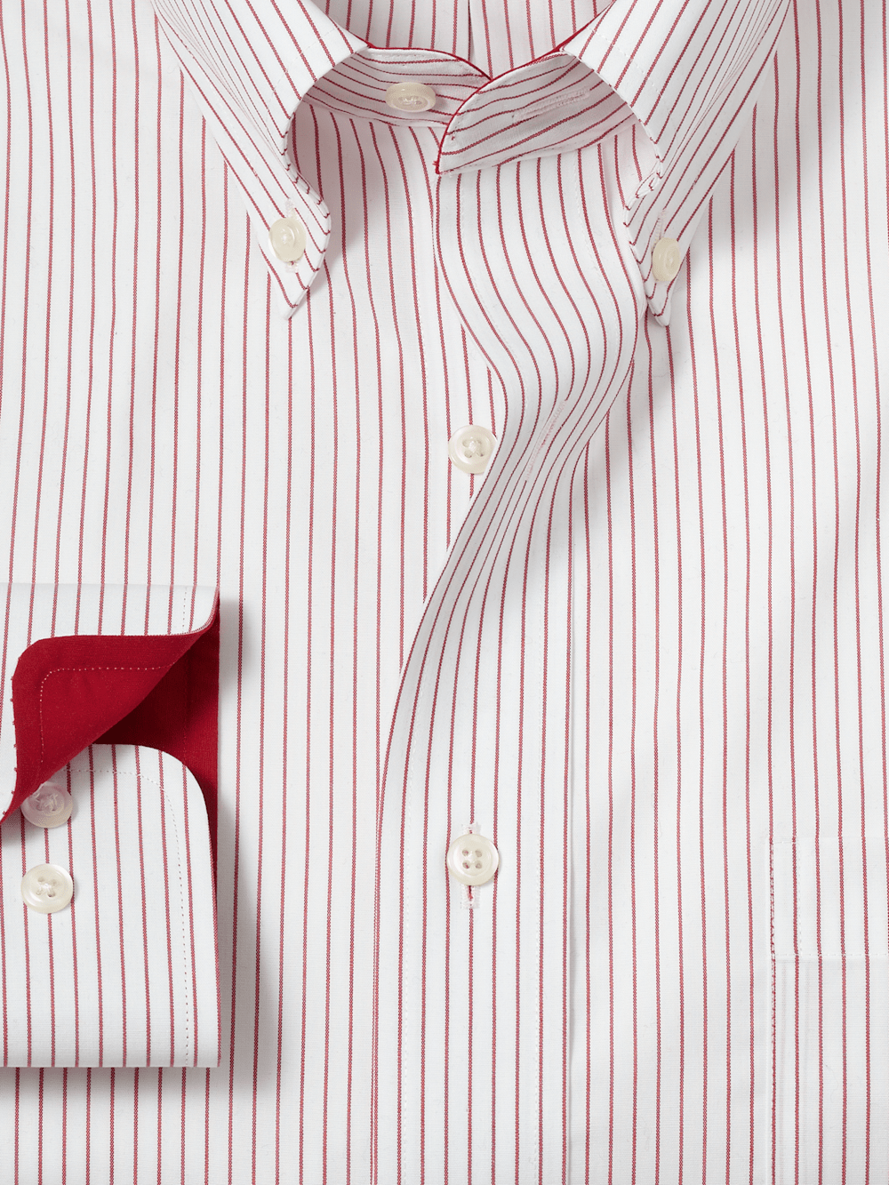 Alternate Image of Non-iron Cotton Stripe Dress Shirt With Contrast Trim-5