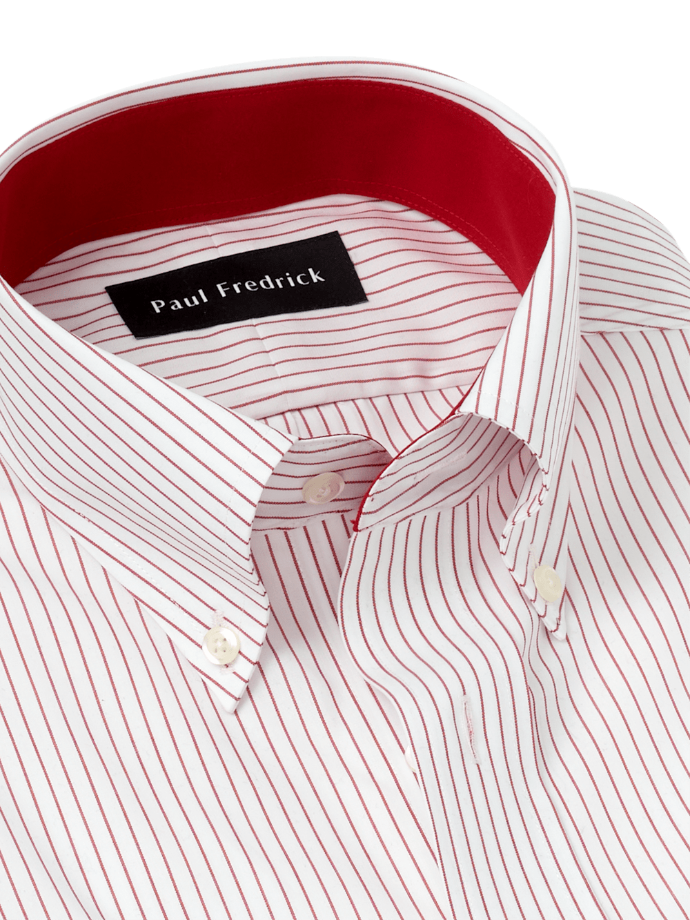 Alternate Image of Non-iron Cotton Stripe Dress Shirt With Contrast Trim-6