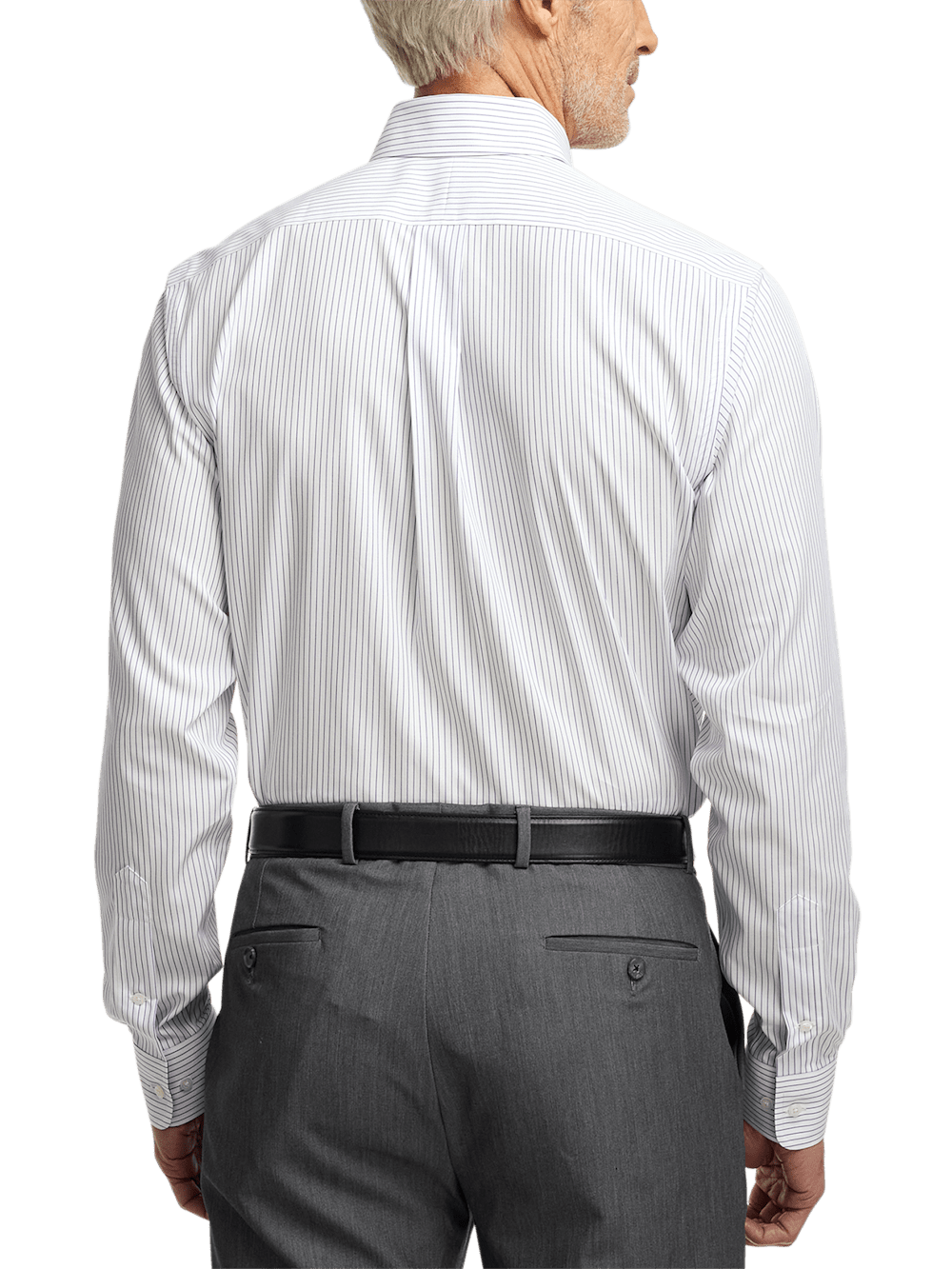 Alternate Image of Non-iron Cotton Stripe Dress Shirt With Contrast Trim-4