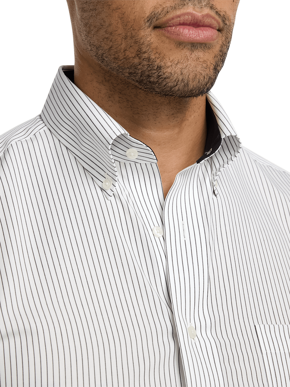 Alternate Image of Non-iron Cotton Stripe Dress Shirt With Contrast Trim-2