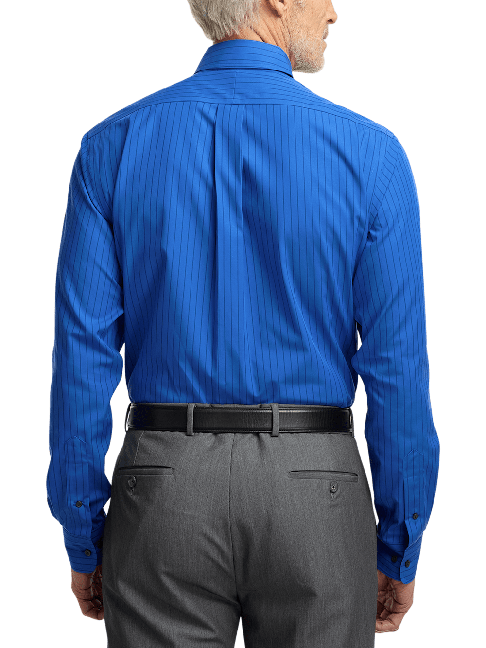 Alternate Image of Non-iron Cotton Stripe Dress Shirt With Contrast Trim-4