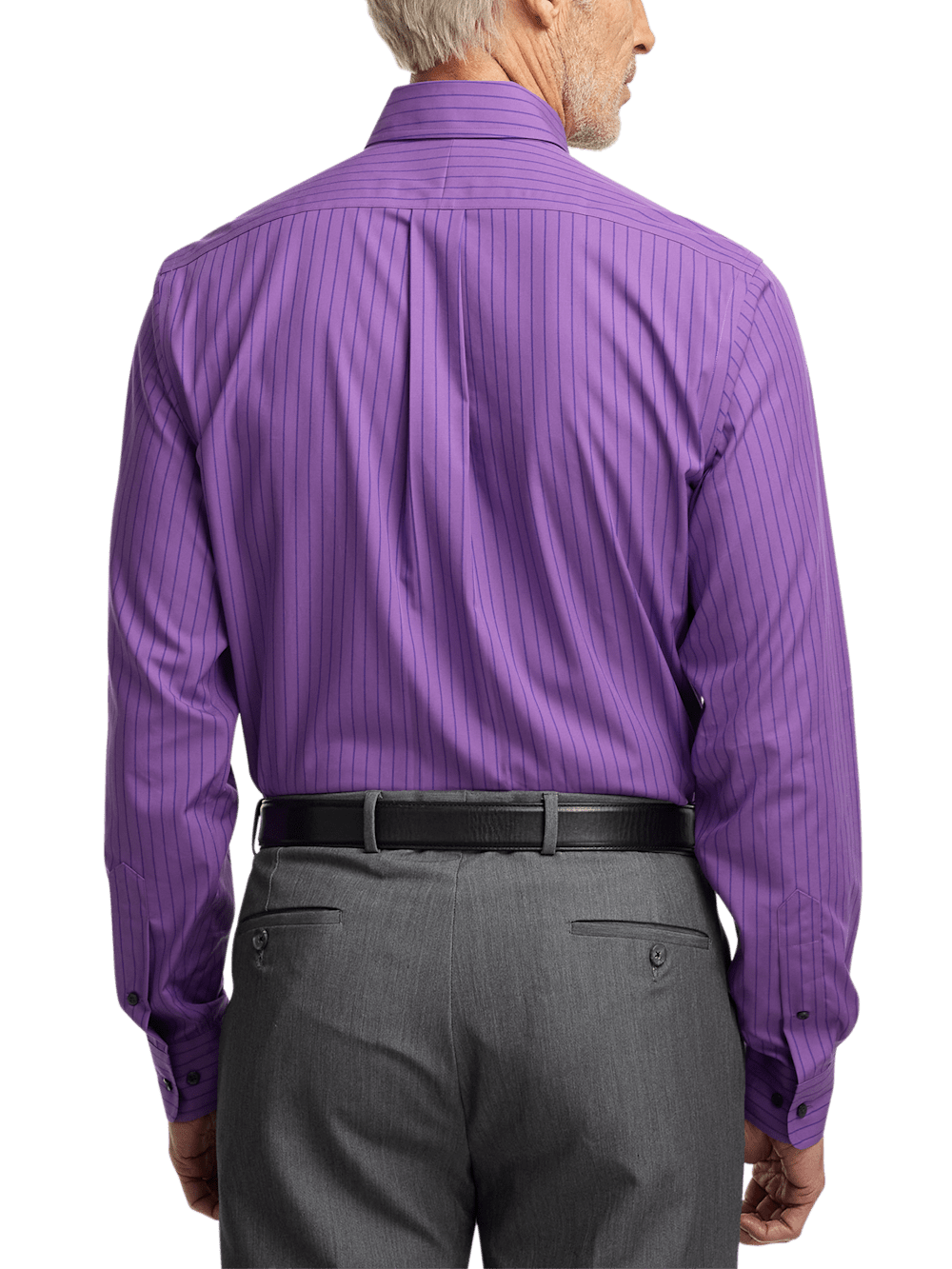 Alternate Image of Non-iron Cotton Stripe Dress Shirt With Contrast Trim-4