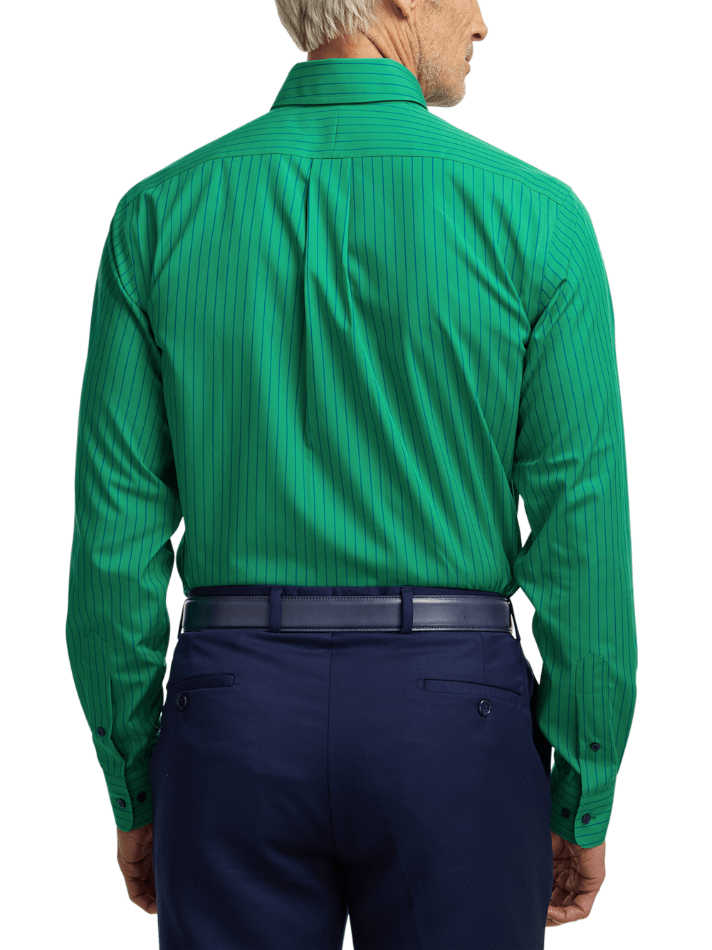 Alternate Image of Non-iron Cotton Stripe Dress Shirt With Contrast Trim-4