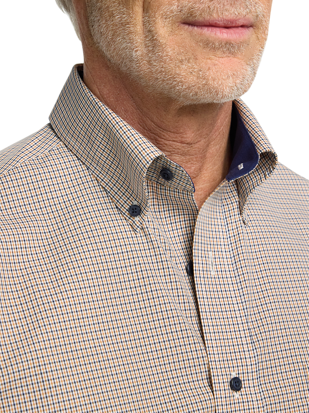 Alternate Image of Non-iron Cotton Check Dress Shirt With Contrast Trim-2