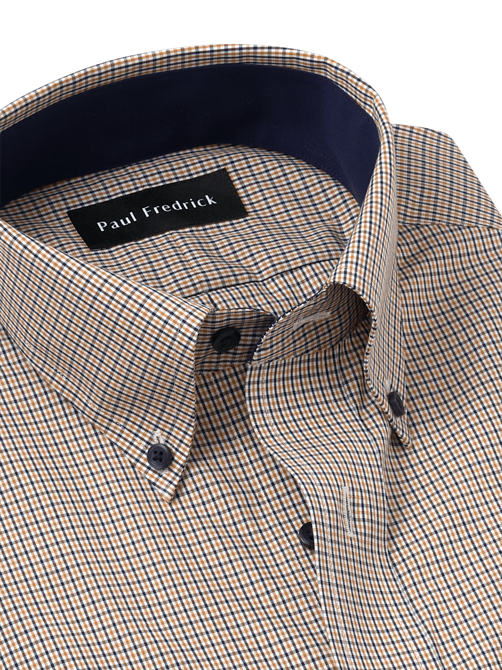 Alternate Image of Non-iron Cotton Check Dress Shirt With Contrast Trim-6