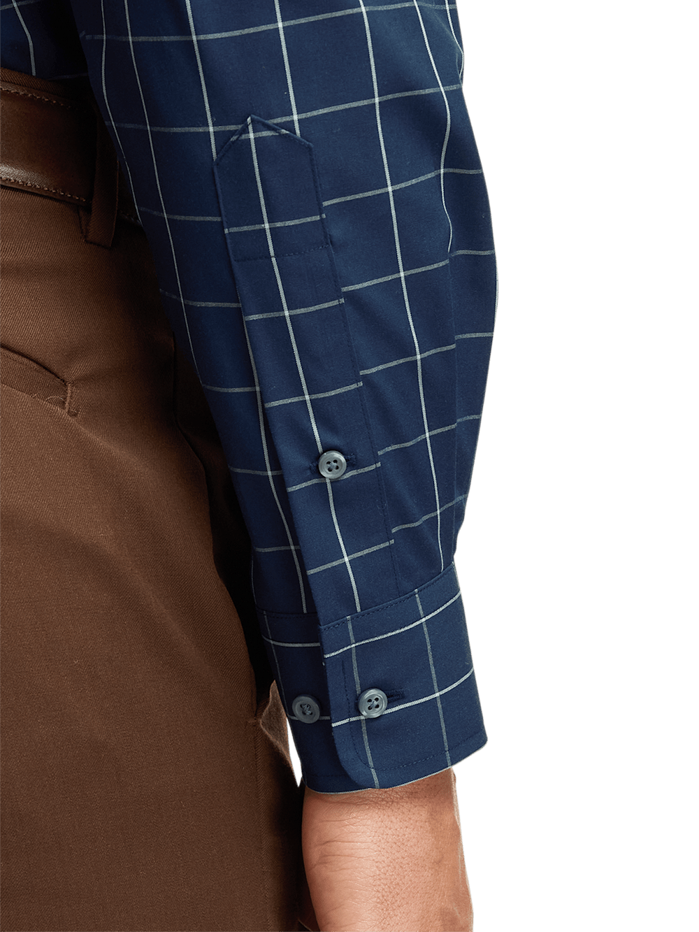 Alternate Image of Non-iron Cotton Windowpane Dress Shirt-3