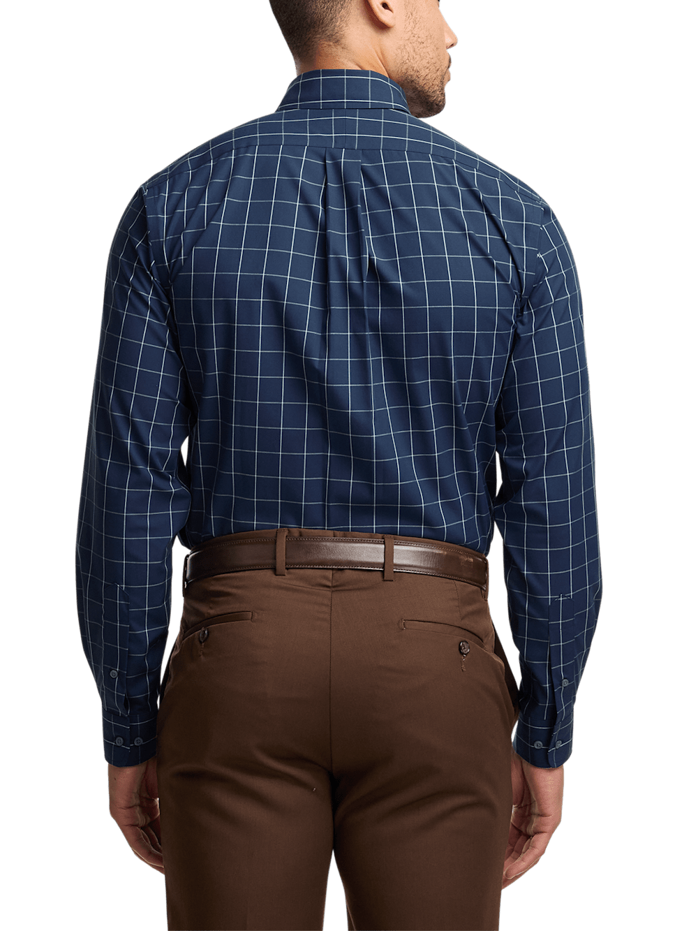 Alternate Image of Non-iron Cotton Windowpane Dress Shirt-4