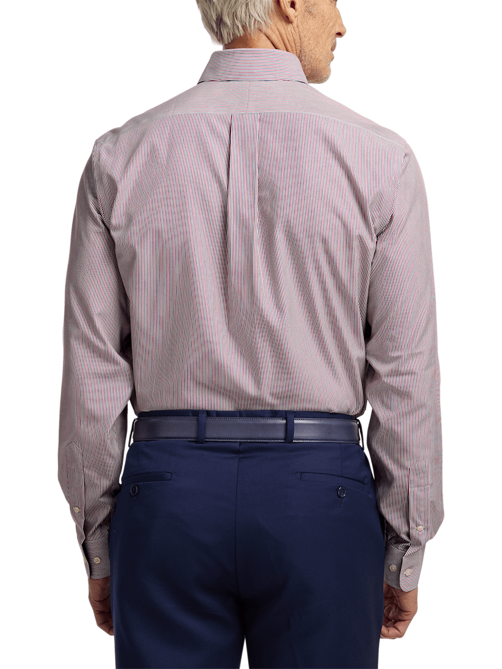 Alternate Image of Non-iron Cotton Stripe Dress Shirt With Contrast Trim-4