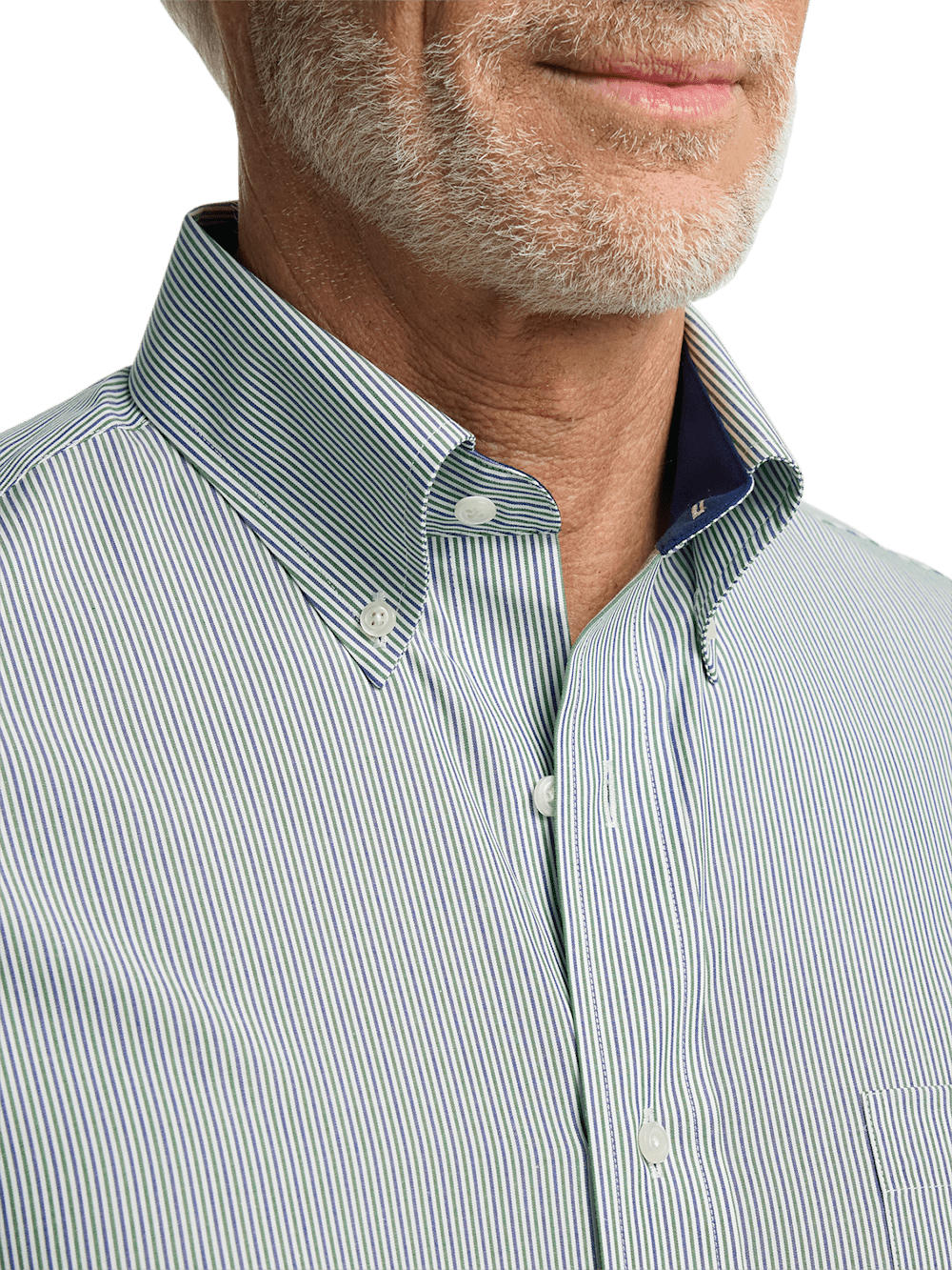 Alternate Image of Non-iron Cotton Stripe Dress Shirt With Contrast Trim-2