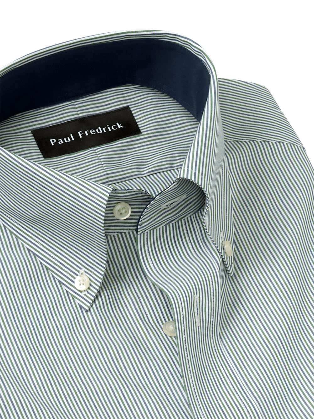 Alternate Image of Non-iron Cotton Stripe Dress Shirt With Contrast Trim-6