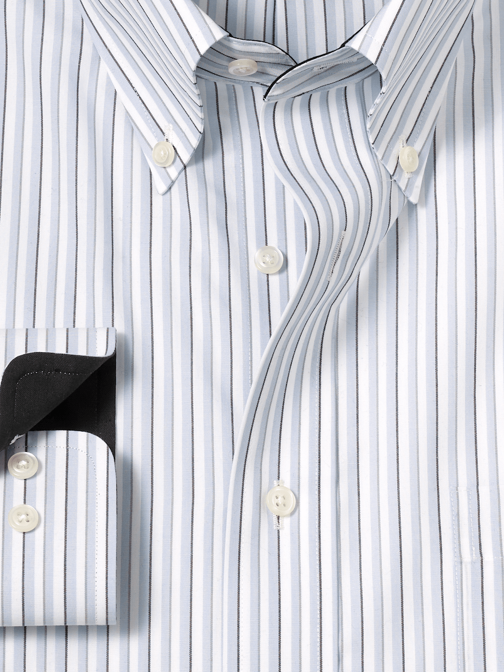 Alternate Image of Non-iron Cotton Stripe Dress Shirt With Contrast Trim-5