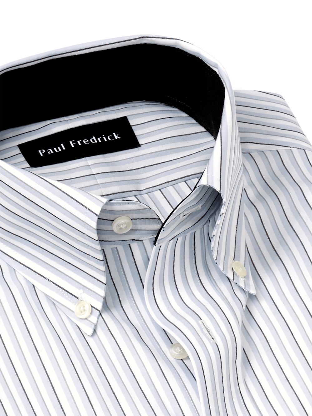 Alternate Image of Non-iron Cotton Stripe Dress Shirt With Contrast Trim-6