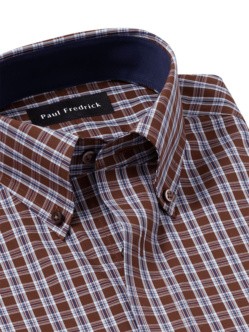 Alternate Image of Non-iron Cotton Plaid Dress Shirt With Contrast Trim-6