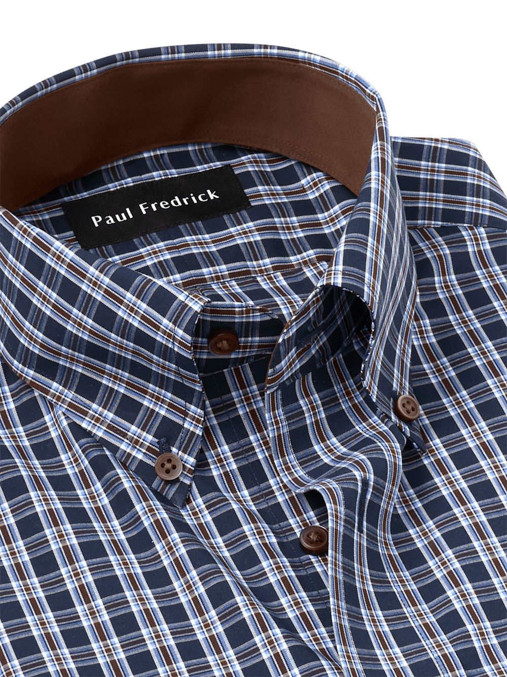 Alternate Image of Non-iron Cotton Plaid Dress Shirt With Contrast Trim-6