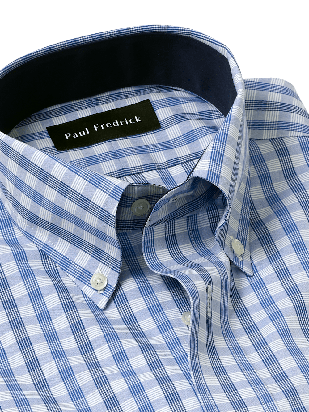 Alternate Image of Non-iron Cotton Plaid Dress Shirt With Contrast Trim-6