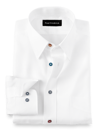 Non-Iron Cotton Solid Dress Shirt - White