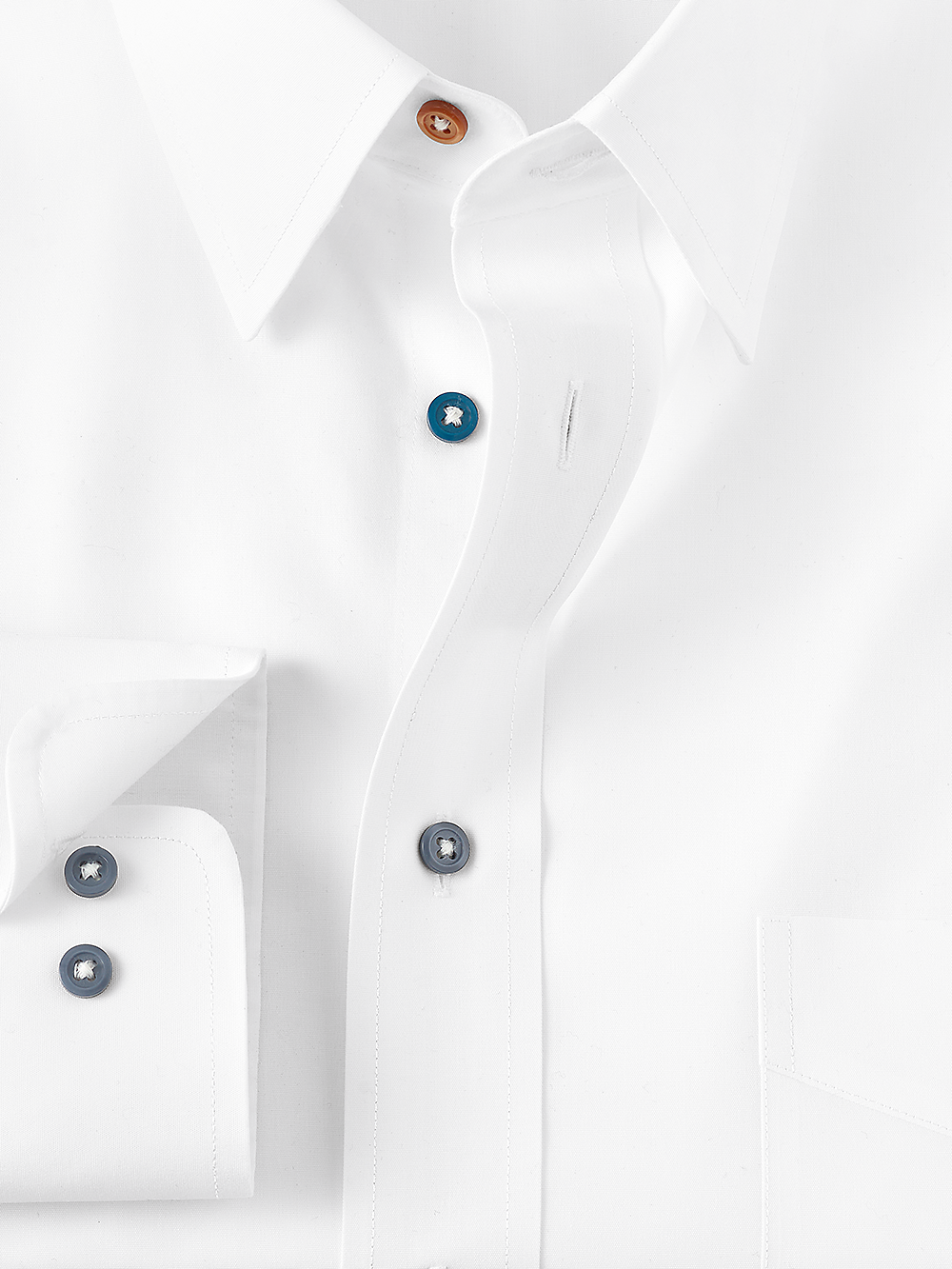 Alternate Image of Non-iron Cotton Solid Dress Shirt-1