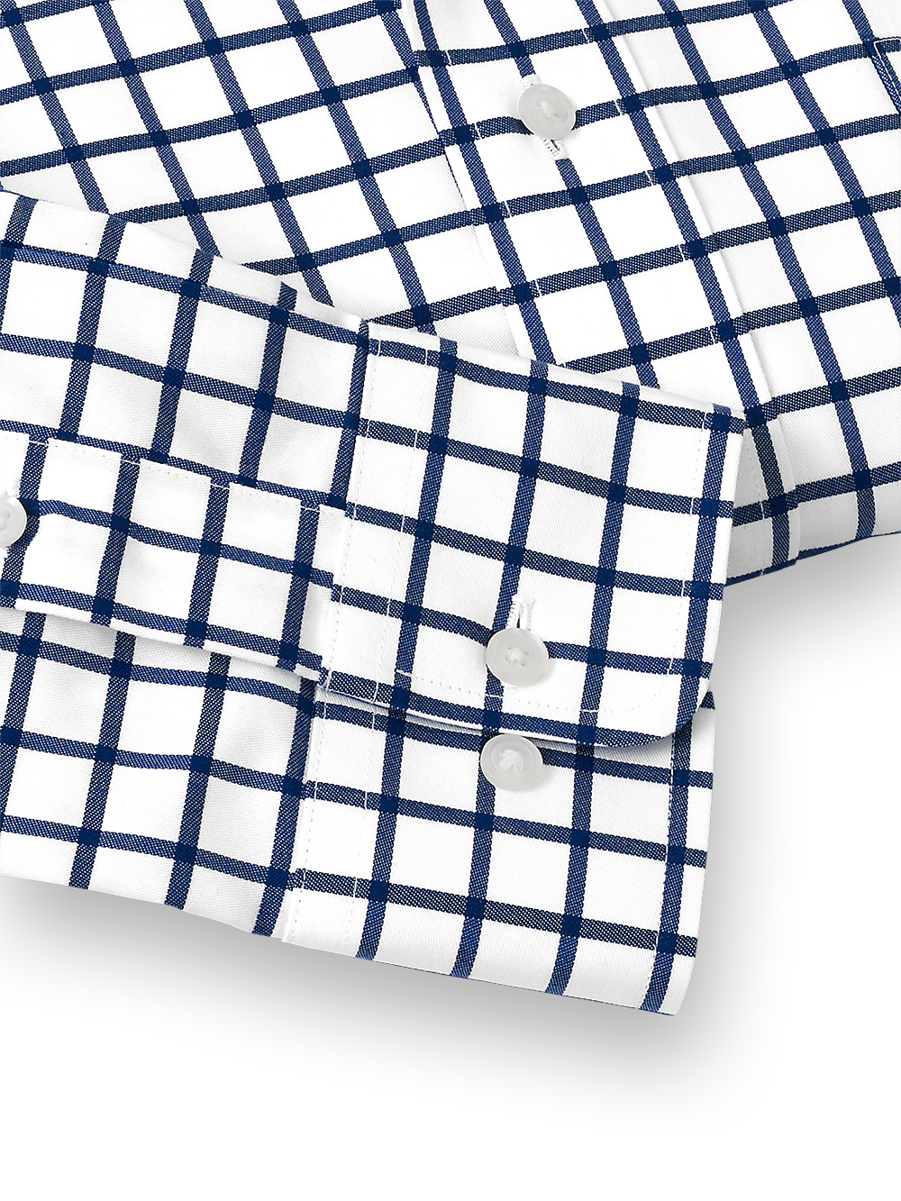 Alternate Image of Non-iron Cotton Check Dress Shirt With Contrast Trim-4