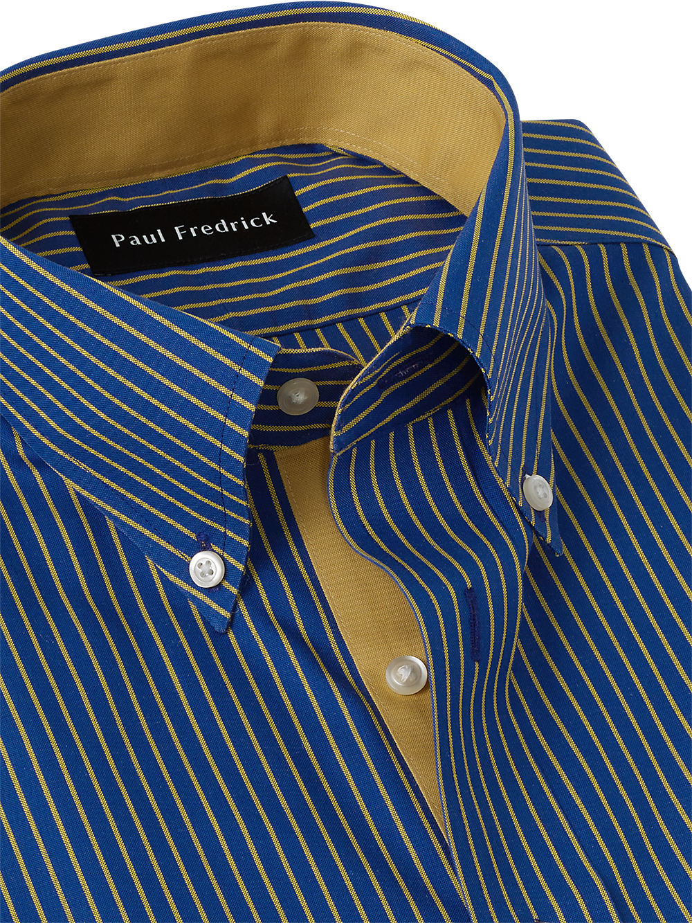 Alternate Image of Non-iron Cotton Stripe Dress Shirt With Contrast Trim-2