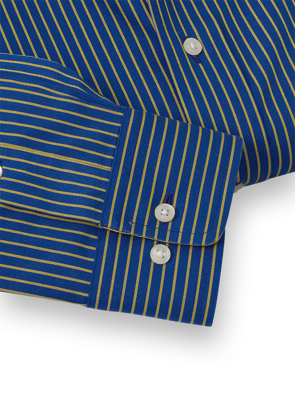 Alternate Image of Non-iron Cotton Stripe Dress Shirt With Contrast Trim-3