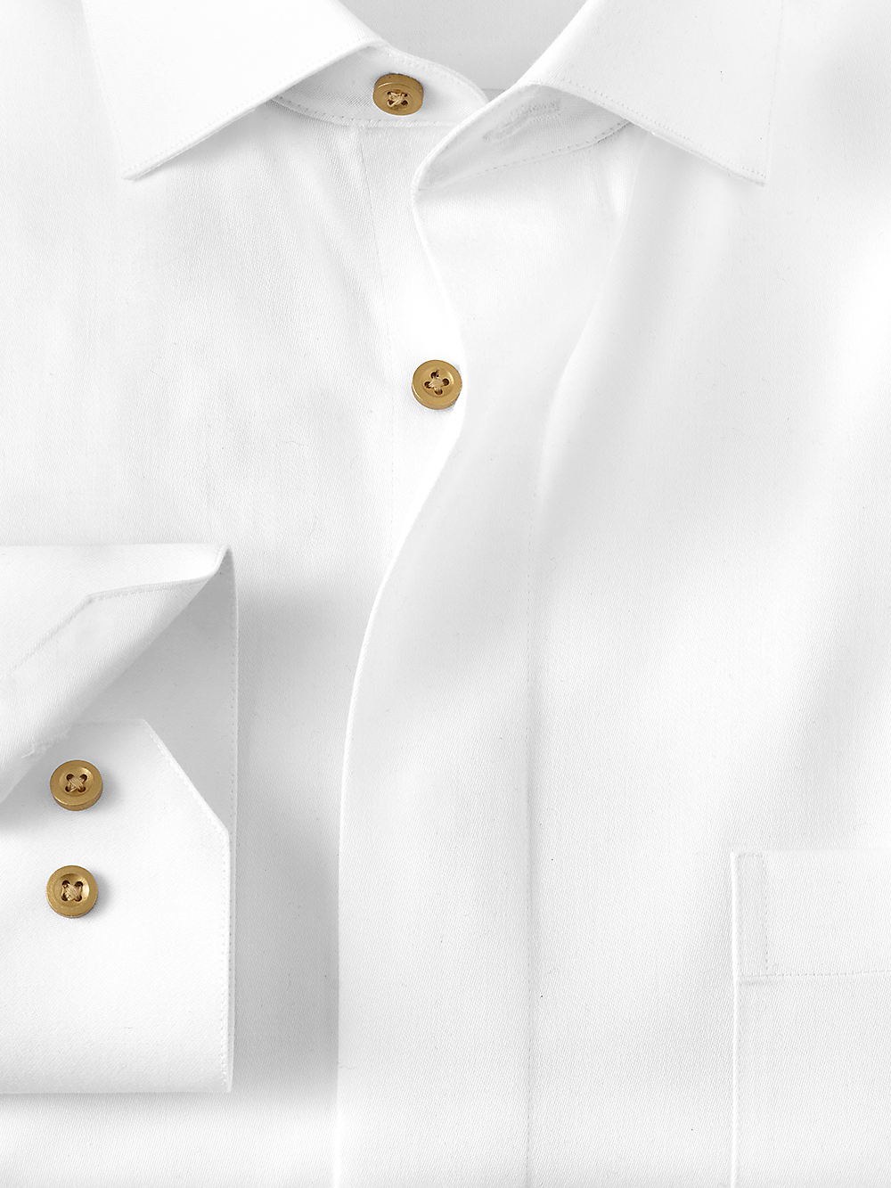 Alternate Image of Non-iron Cotton Solid Dress Shirt With Contrast Trim-1