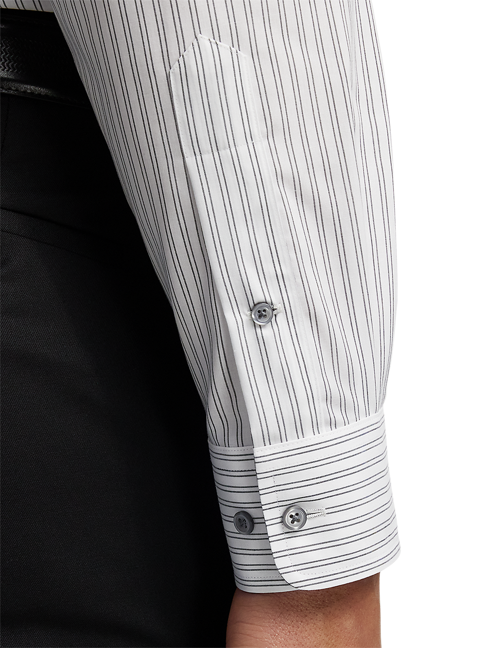 Alternate Image of Non-iron Cotton Stripe Dress Shirt With Contrast Trim-3