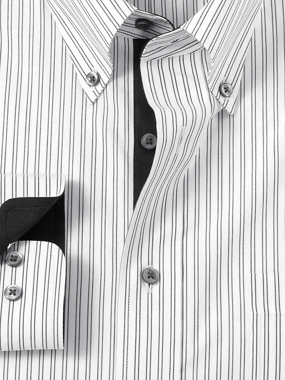 Alternate Image of Non-iron Cotton Stripe Dress Shirt With Contrast Trim-5