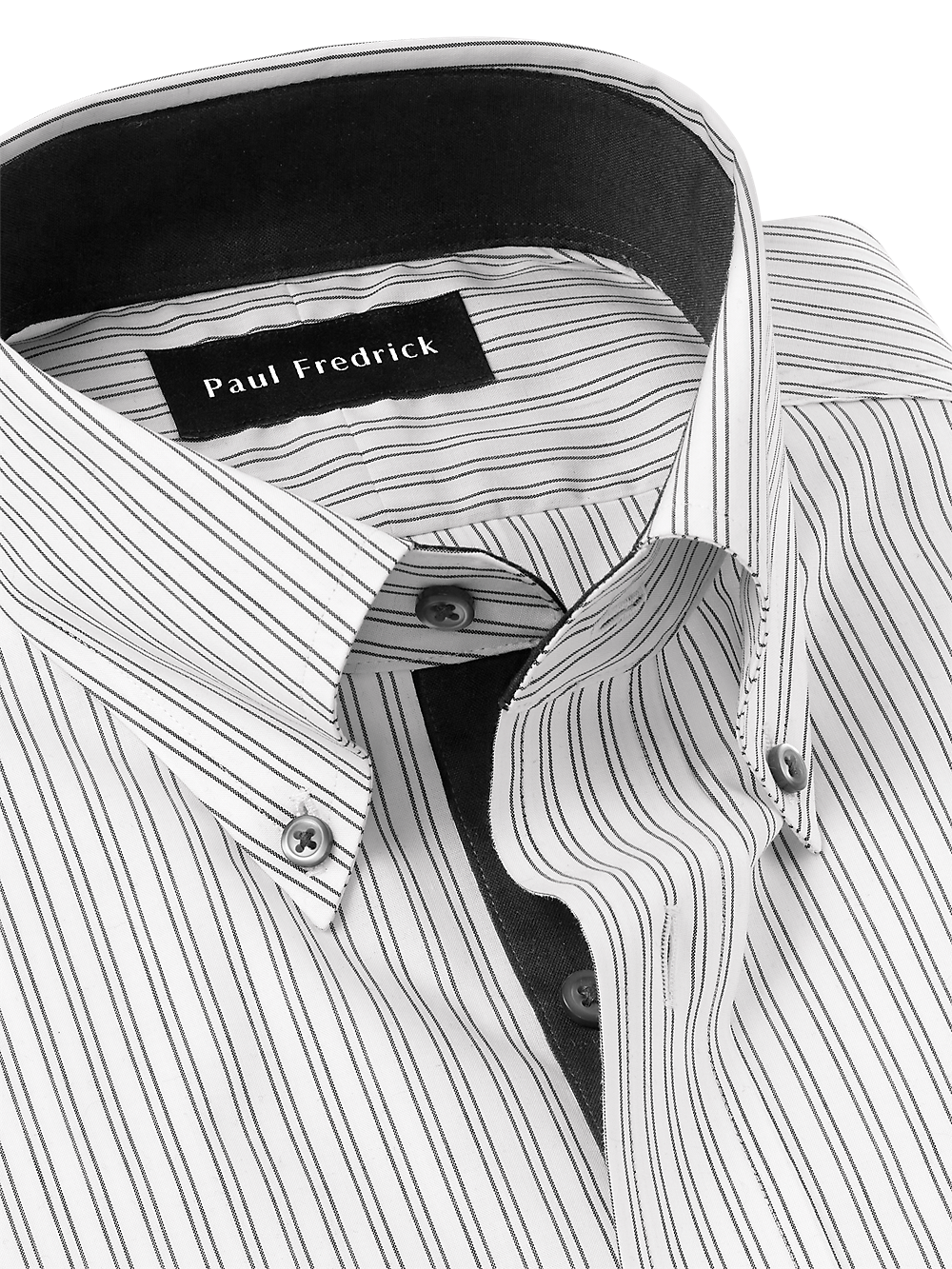 Alternate Image of Non-iron Cotton Stripe Dress Shirt With Contrast Trim-6