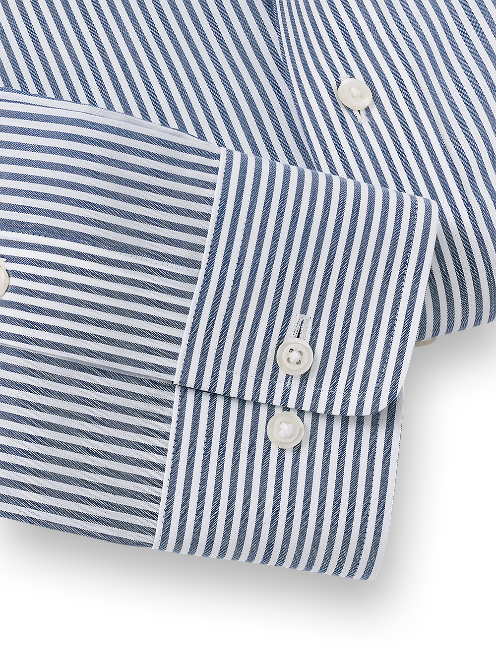 Alternate Image of Non-iron Cotton Bengal Stripe Dress Shirt With Contrast Trim-3